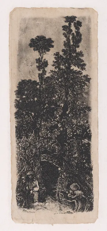 L'Ermite Sous Les Arbres (The Hermit Under The Trees) Wall Art by Rodolphe Bresdin - High-Resolution Digital Print