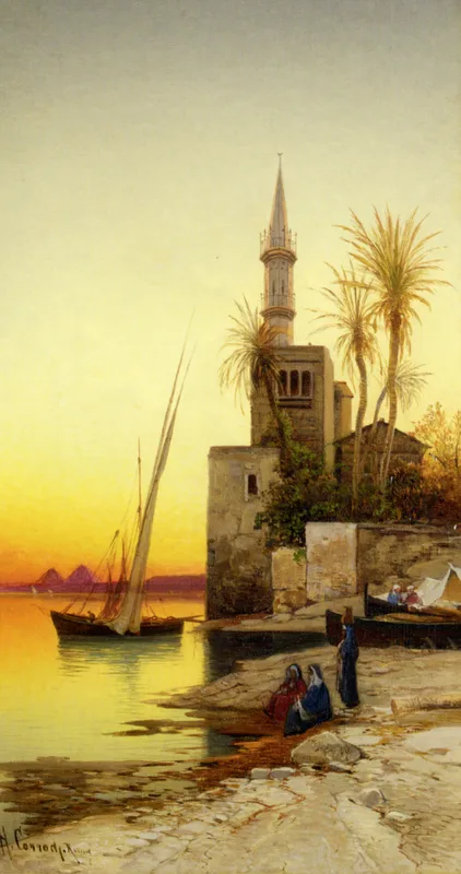 Les berges du Nil. Wall Art by Hermann David Salomon Corrodi - High-Resolution Digital Print