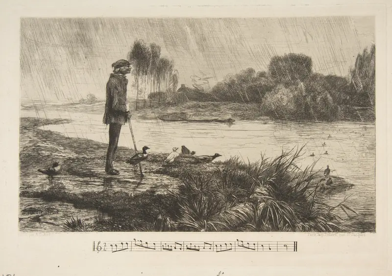 Les Canards l'ont bien passée Wall Art by Félix Bracquemond - High-Resolution Digital Print