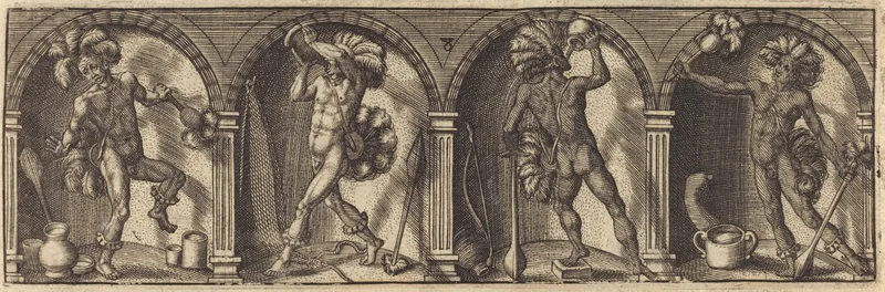 Les divers pourtraicts et figures VIII Wall Art by Master AD - High-Resolution Digital Print