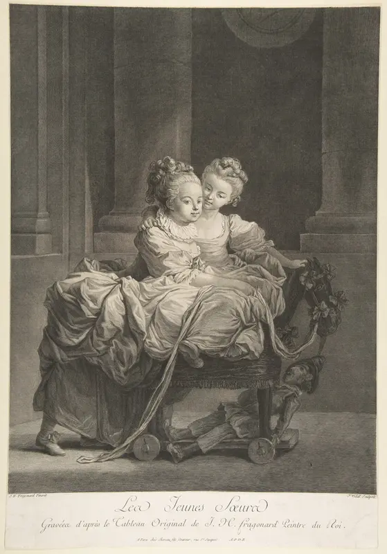 Les Jeunes Soeurs Wall Art by Jean Honoré Fragonard - High-Resolution Digital Print