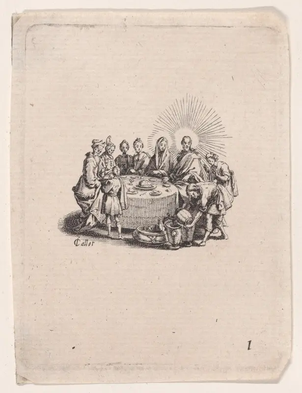 Les Noces de Cana (The Wedding at Cana), from Les Quatre Banquets (The Four Feasts) Wall Art by Jacques Callot - High-Resolution Digital Print