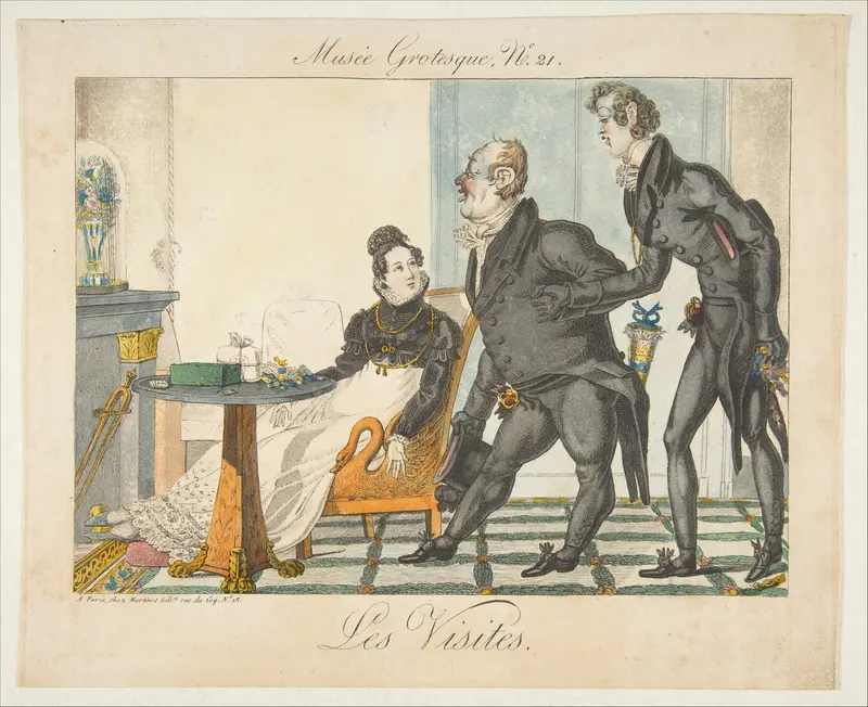Les Visites, Musée Grotesque, No. 21 Wall Art by Anonymous, French, 19th century - High-Resolution Digital Print