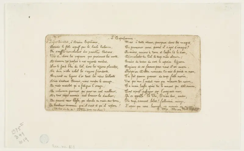 L'Esperance (verse to accompany Pont-au-Change)