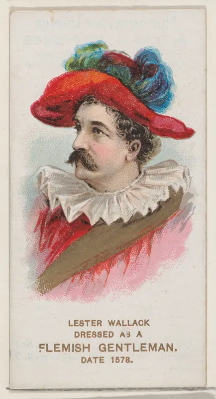 Lester Wallack Dressed as a Flemish Gentleman of 1578, from the set Actors and Actresses, First Series (N70) for Duke brand cigarettes Wall Art by W. Duke, Sons & Co. - High-Resolution Digital Print