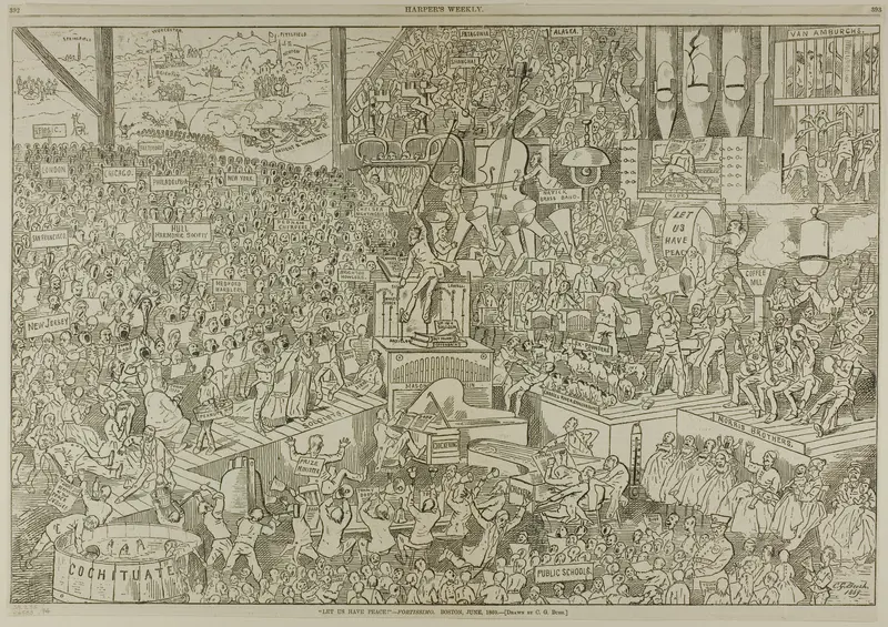 Let Us Have Peace! -Fortissimo, from Harper's Weekly Wall Art by Charles Green Bush - High-Resolution Digital Print