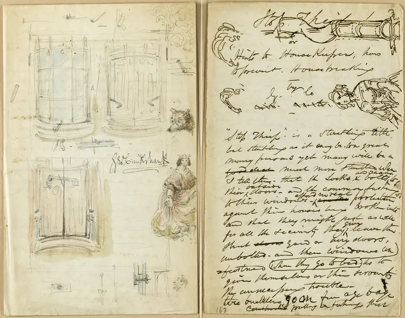 Letter: Stop Thief Wall Art by George Cruikshank - High-Resolution Digital Print