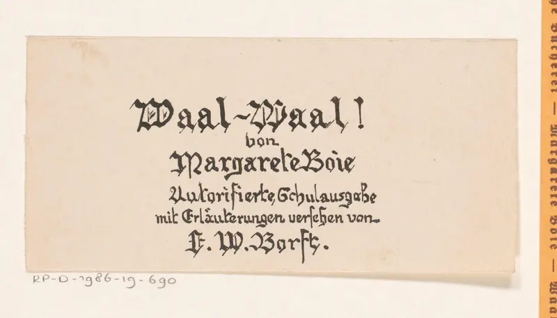 Letterontwerp voor: Margarete Boie, Waal - Waal! Das leben eines Sylter Grönlandfährers, 1942 Wall Art by Reinier Willem Petrus de Vries (1874-1953) - High-Resolution Digital Print