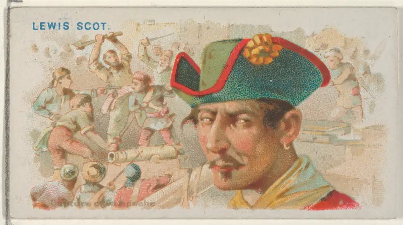Lewis Scot, Capture of Campeche, from the Pirates of the Spanish Main series (N19) for Allen & Ginter Cigarettes Wall Art by Allen & Ginter - High-Resolution Digital Print