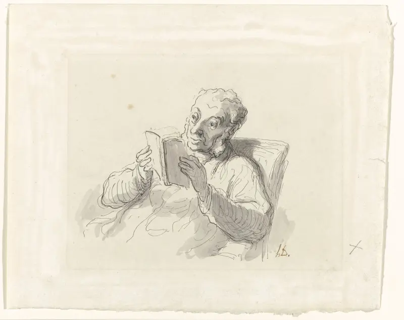 Lezende man Wall Art by Unknown - High-Resolution Digital Print