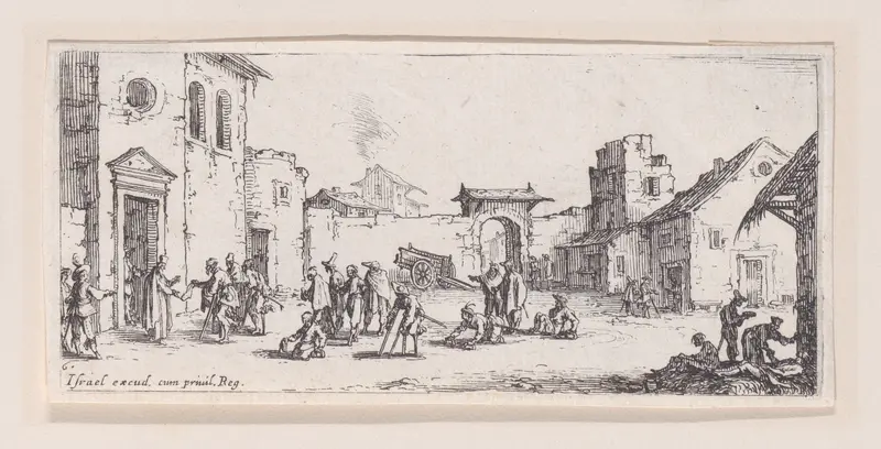 L'Hopital (The Hospital), plate 6 from "Les Petites Misères de la Guerre" (The Little Miseries of War) Wall Art by Jacques Callot - High-Resolution Digital Print
