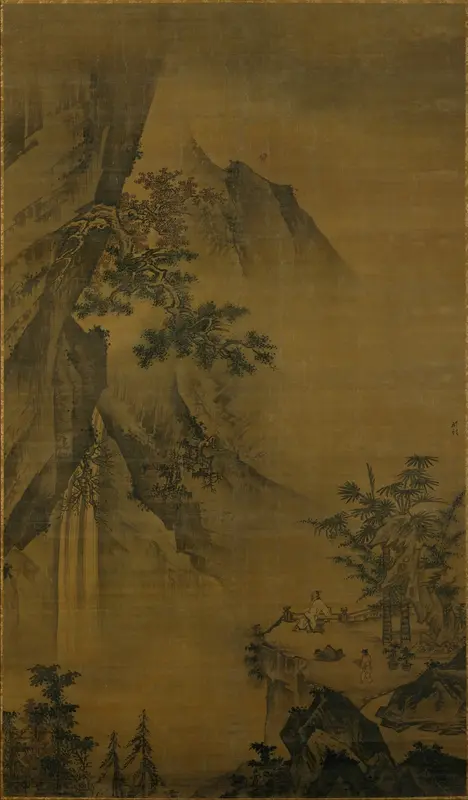 Li Bai gazing at the waterfall on Mount Lu Wall Art by Zhong Li - High-Resolution Digital Print