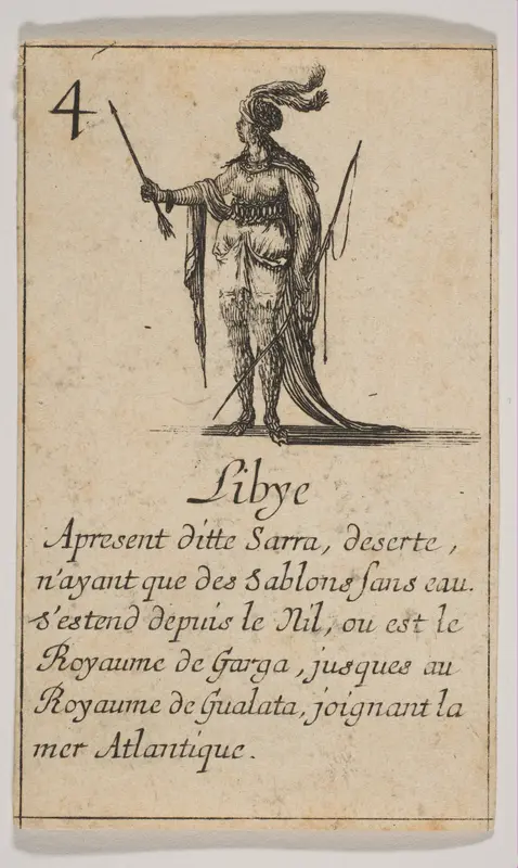 Libye, from "Jeu de la Géographie" Wall Art by Stefano della Bella - High-Resolution Digital Print
