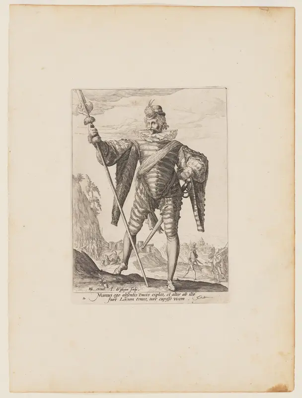 Lieutenant-Colonel, from Officers and Soldiers of the Bodyguard of Emperor Rudolph II Wall Art by Jacob de Gheyn, II - High-Resolution Digital Print
