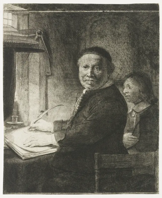 Lieven Willemsz. van Coppenol, writing master: the smaller plate Wall Art by anonymous - High-Resolution Digital Print
