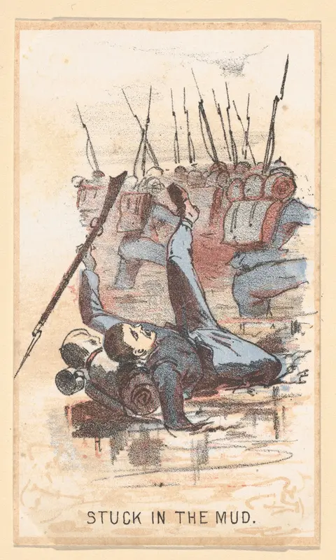 Life in Camp, Part 1: Stuck in the Mud Wall Art by Winslow Homer - High-Resolution Digital Print