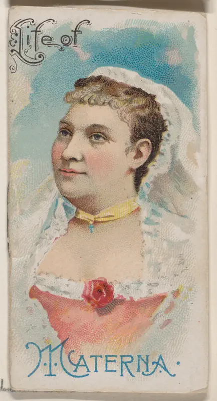 Life of Amalia Materna, from the Histories of Poor Boys and Famous People series of booklets (N79) for Duke brand cigarettes Wall Art by W. Duke, Sons & Co. - High-Resolution Digital Print