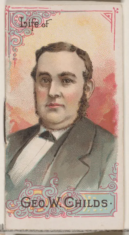 Life of George W. Childs, from the Histories of Poor Boys and Famous People series of booklets (N79) for Duke brand cigarettes Wall Art by W. Duke, Sons & Co. - High-Resolution Digital Print