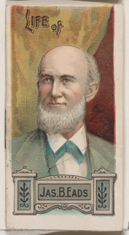 Life of James Buchanan Eads, from the Histories of Poor Boys and Famous People series of booklets (N79) for Duke brand cigarettes Wall Art by W. Duke, Sons & Co. - High-Resolution Digital Print