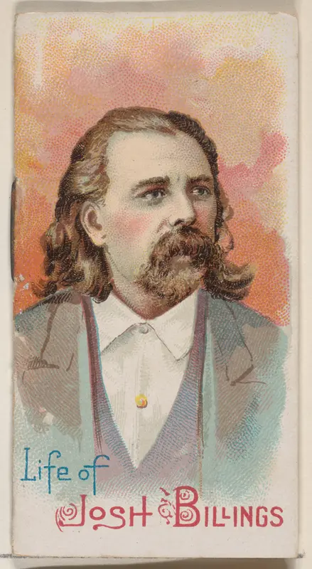 Life of Josh Billings, from the Histories of Poor Boys and Famous People series of booklets (N79) for Duke brand cigarettes Wall Art by W. Duke, Sons & Co. - High-Resolution Digital Print