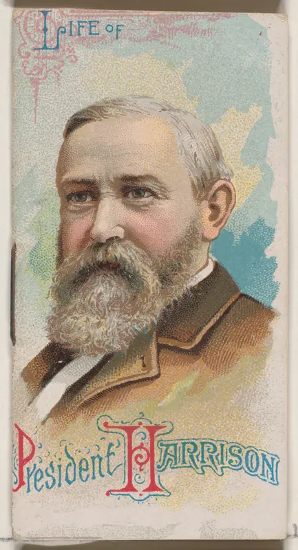 Life of President Benjamin Harrison, from the Histories of Poor Boys and Famous People series of booklets (N79) for Duke brand cigarettes Wall Art by W. Duke, Sons & Co. - High-Resolution Digital Print