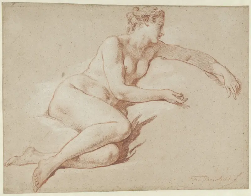 Liggend vrouwelijk naakt Wall Art by François Boucher - High-Resolution Digital Print