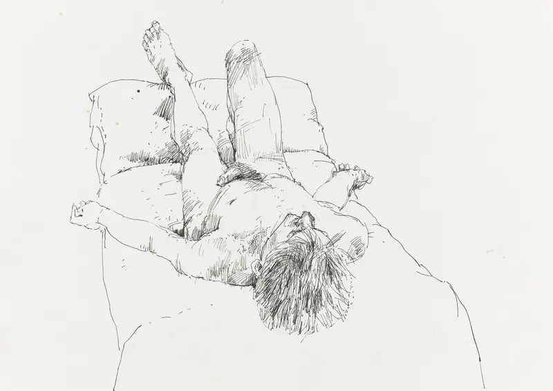 Liggende naakte man Wall Art by Jaap Nieuwenhuis - High-Resolution Digital Print