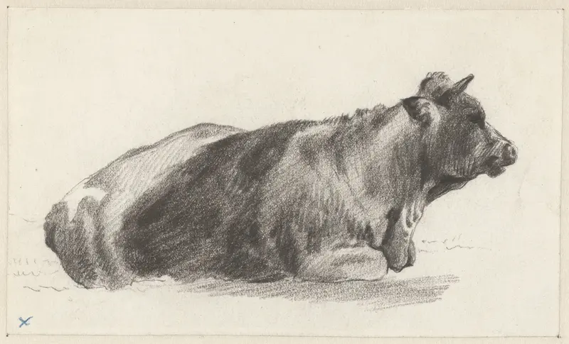 Liggende stier, naar rechts Wall Art by Guillaume Anne van der Brugghen - High-Resolution Digital Print