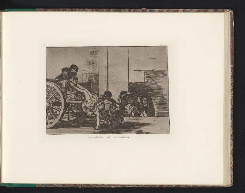 Lijken worden van een kar gedragen Wall Art by Francisco de Goya - High-Resolution Digital Print