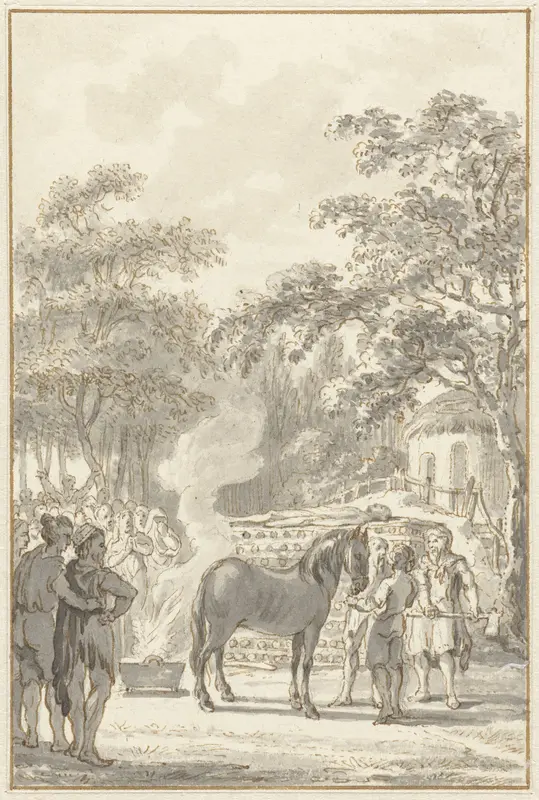Lijkplechtigheden der Batavieren Wall Art by Engelbertus Matthias Engelberts - High-Resolution Digital Print