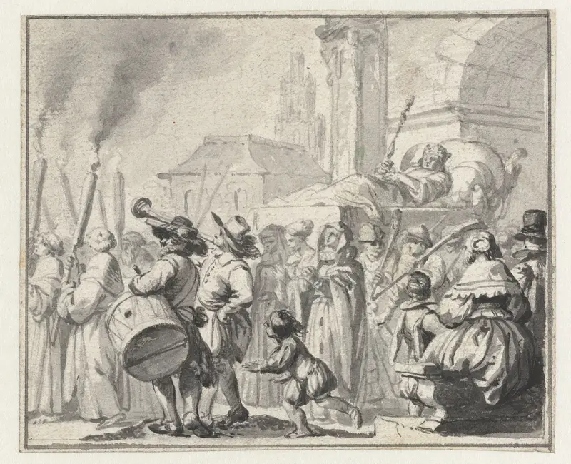 Lijkstoet van een vorst Wall Art by Ludolf Bakhuysen - High-Resolution Digital Print