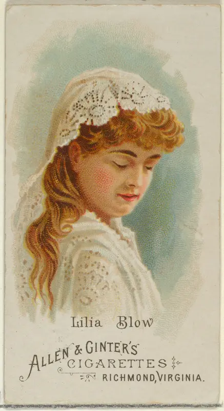 Lilia Blow, from World's Beauties, Series 1 (N26) for Allen & Ginter Cigarettes Wall Art by Allen & Ginter - High-Resolution Digital Print