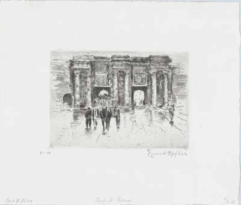 Lille: Porte de Donai Wall Art by Ernst Oppler - High-Resolution Digital Print