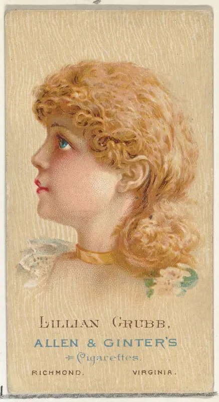 Lillian Grubb, from World's Beauties, Series 2 (N27) for Allen & Ginter Cigarettes Wall Art by Allen & Ginter - High-Resolution Digital Print