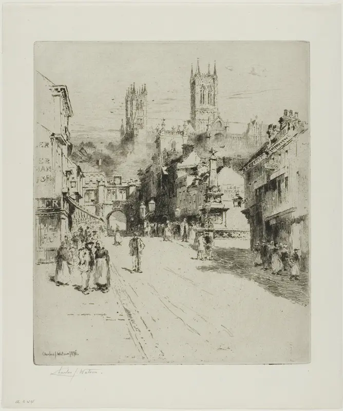 Lincoln Cathedral Wall Art by Charles John Watson - High-Resolution Digital Print