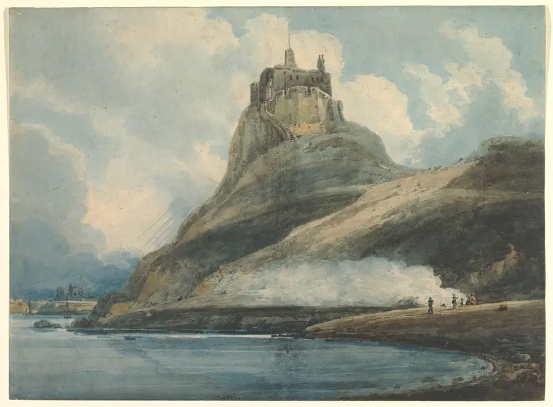 Lindisfarne Castle, Holy Island, Northumberland Wall Art by Thomas Girtin - High-Resolution Digital Print