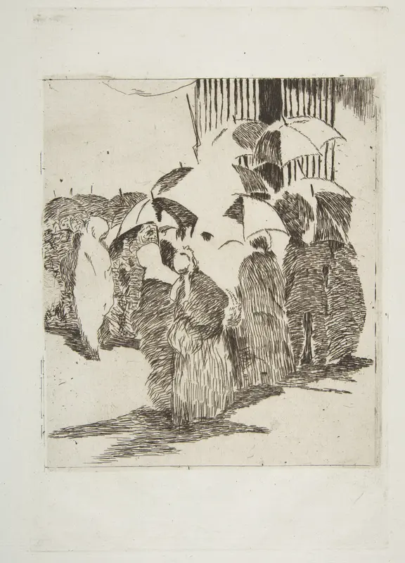 Line in front of the Butcher Shop Wall Art by Edouard Manet - High-Resolution Digital Print