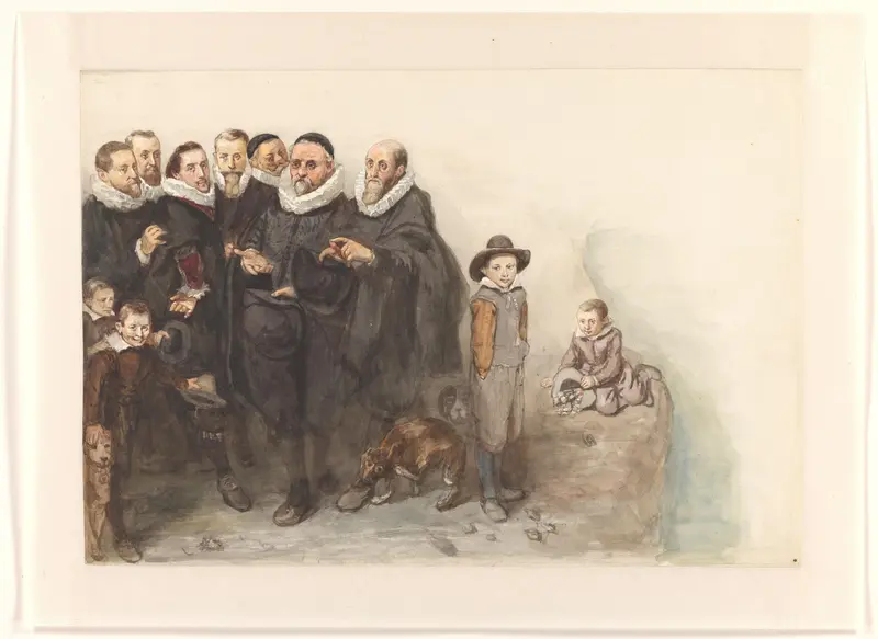 Linkeroever met protestantse personen Wall Art by Jacob Taanman - High-Resolution Digital Print