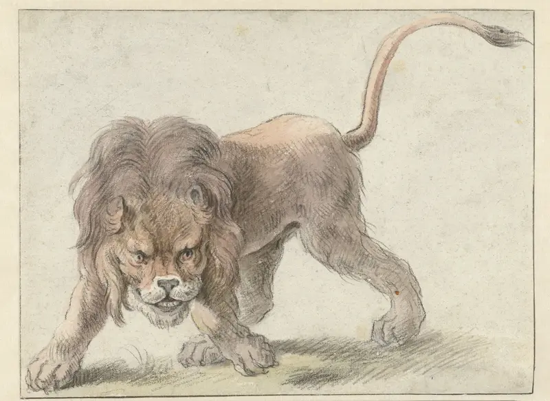 Lion Wall Art by Cornelis Saftleven - High-Resolution Digital Print