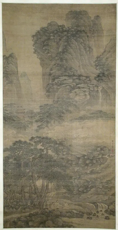 Listening to the Zither Among Streams and Pines Wall Art by Xie Shichen - High-Resolution Digital Print