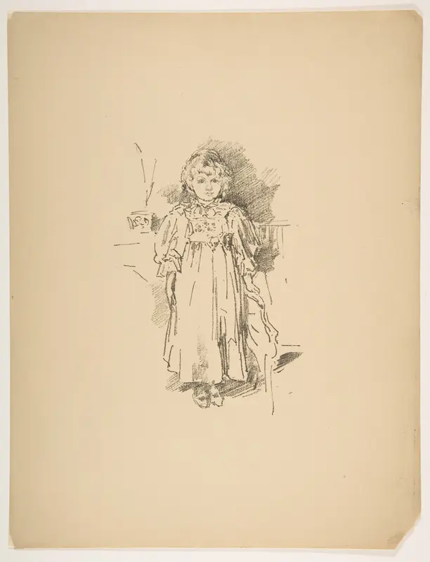 Little Evelyn, from "The Art Journal," opposite p. 88 Wall Art by James McNeill Whistler - High-Resolution Digital Print