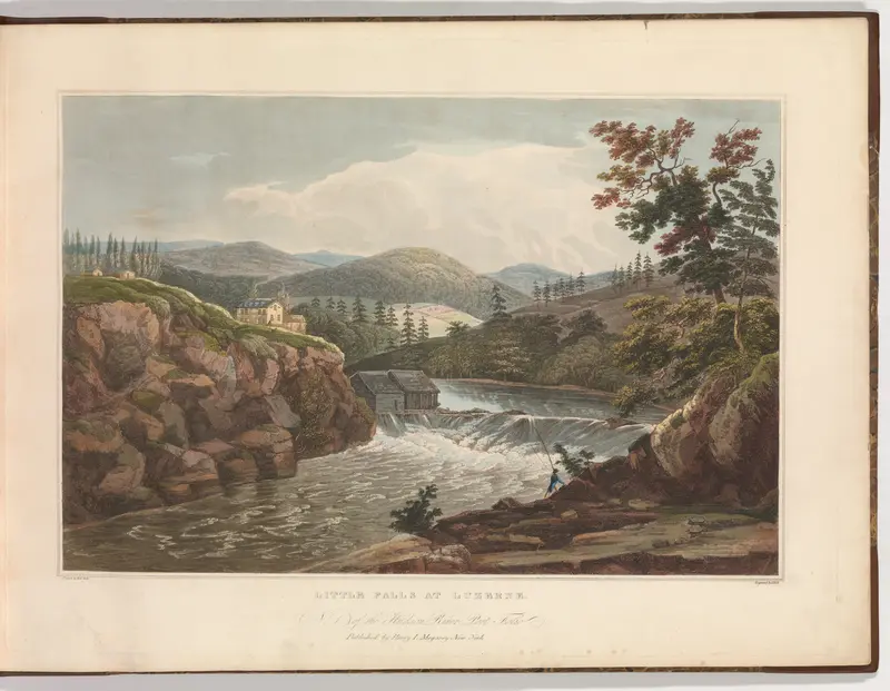 Little Falls at Luzerne (No. 1 of The Hudson River Portfolio) Wall Art by John Hill - High-Resolution Digital Print