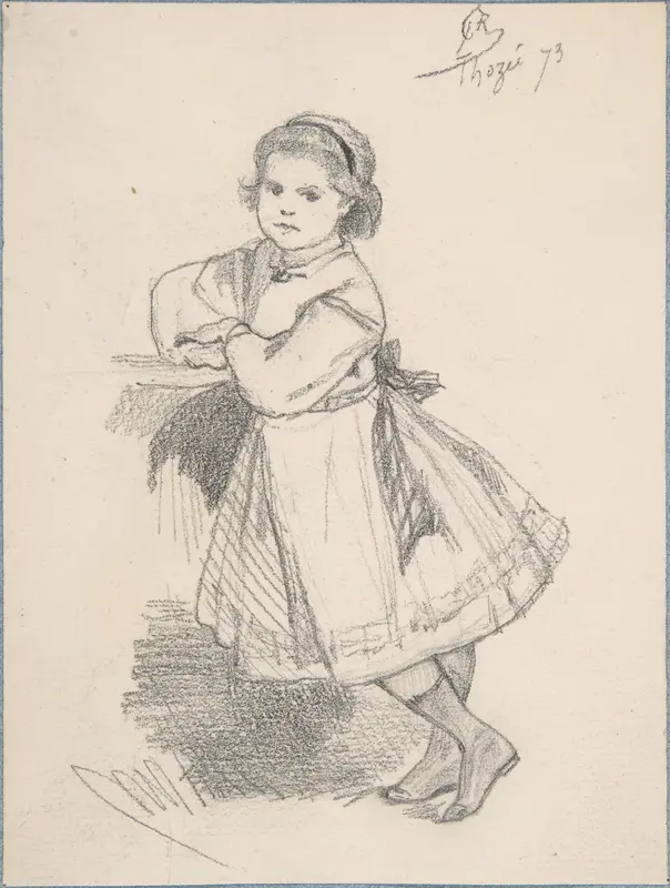 Little Girl Wall Art by Félicien Rops - High-Resolution Digital Print