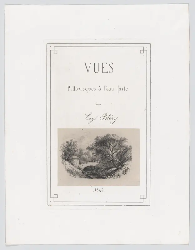 Little Oval with a Pine Tree Wall Art by Eugène Stanislas Alexandre Bléry - High-Resolution Digital Print