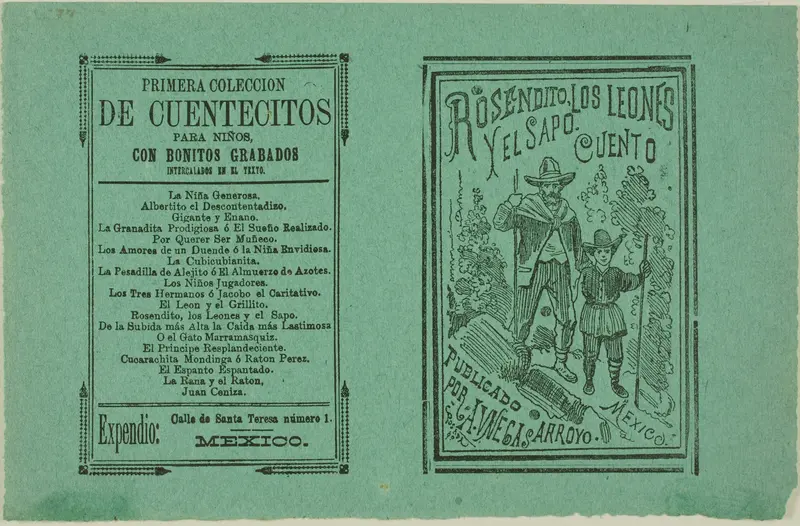 Little Rosen, the Lions, and the Toad. A Tale Wall Art by José Guadalupe Posada - High-Resolution Digital Print