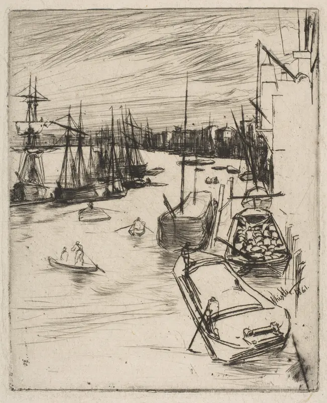 Little Wapping (The Little Rotherhithe) Wall Art by James McNeill Whistler - High-Resolution Digital Print