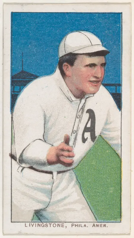 Livingstone, Philadelphia, American League, from the White Border series (T206) for the American Tobacco Company Wall Art by American Tobacco Company - High-Resolution Digital Print