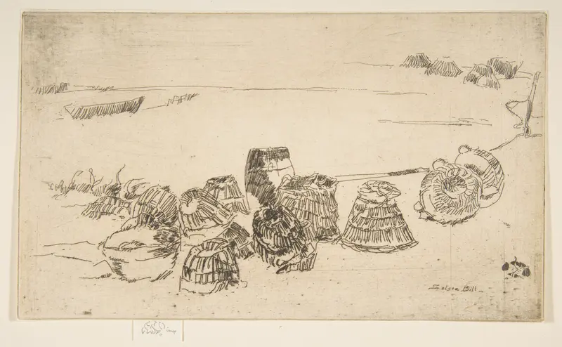 Lobster Pots (Lobster Pots – Selsea Bill) Wall Art by James McNeill Whistler - High-Resolution Digital Print