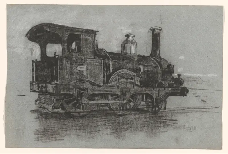 Locomotief Wall Art by Pieter de Josselin de Jong - High-Resolution Digital Print