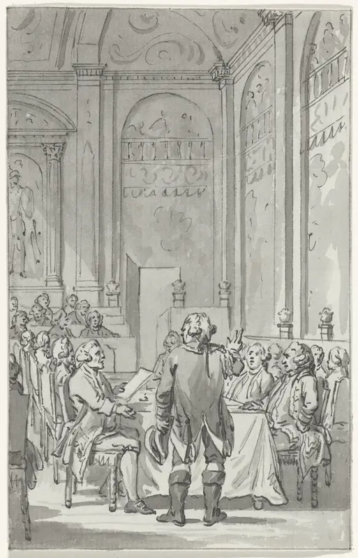 Lodewijk Ernst hertog van Brunswijk-Wolfenbüttel legt de eed als veldmaarschalk af, 1759 Wall Art by Jacobus Buys - High-Resolution Digital Print